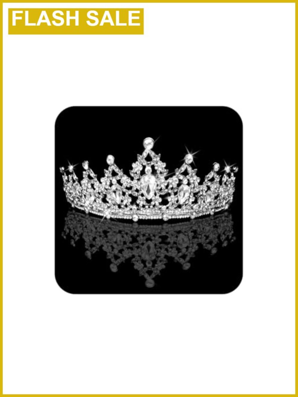 Crystal Rhinestone Tiara Crown Silver Plated Wedding Prom Headpiece